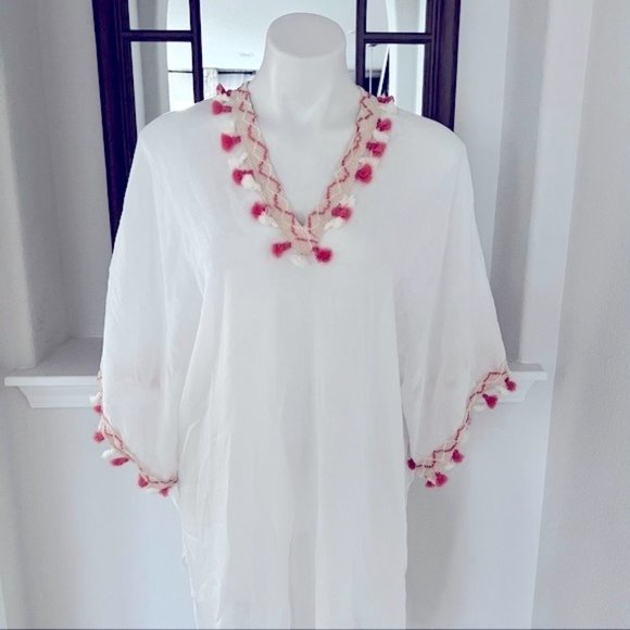 Lulla by Bindya Swim Cover Up White One Size NWT - Picture 2 of 7